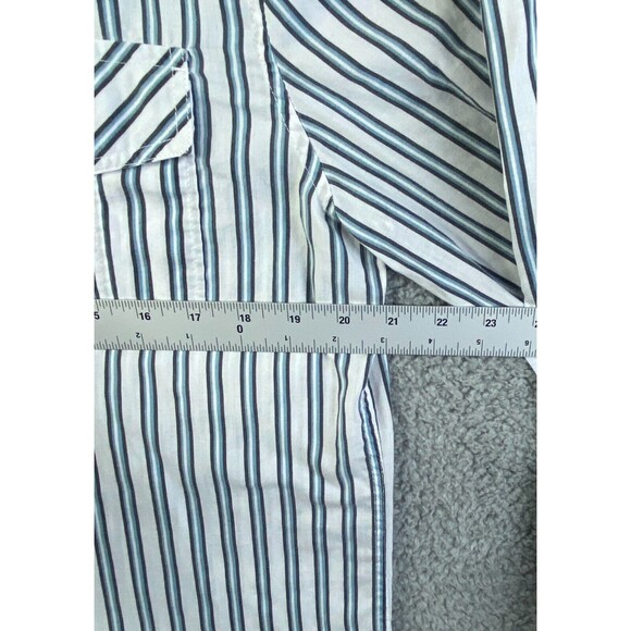 44MM Authentic Legendary Work Wear Mens Large Striped Western Pearl Snap - Picture 9 of 13